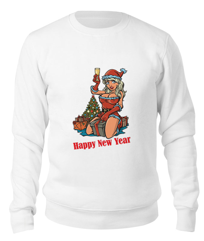 Printio Свитшот унисекс хлопковый Снегурочка поздравляет с новым годом! printio футболка wearcraft premium снегурочка поздравляет с новым годом