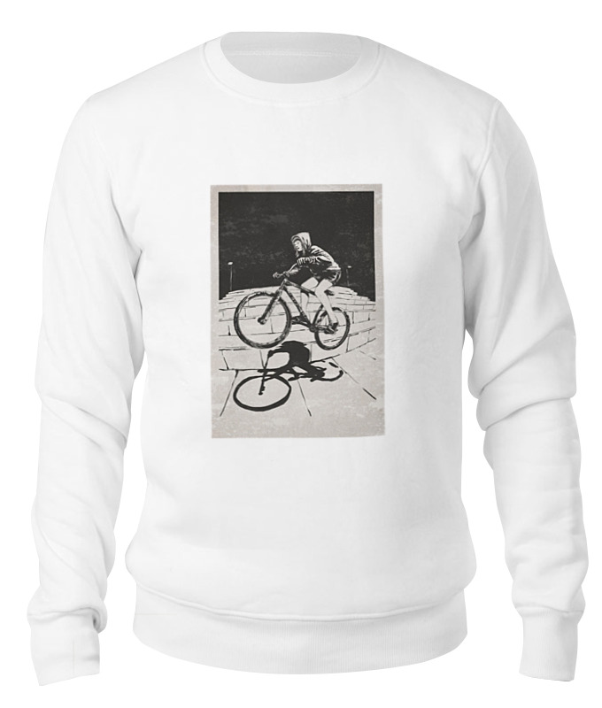 Printio Свитшот унисекс хлопковый Девушка на велосипеде
