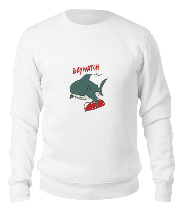 Printio Свитшот унисекс хлопковый Акула (baywatch) printio свитшот унисекс хлопковый левая акула