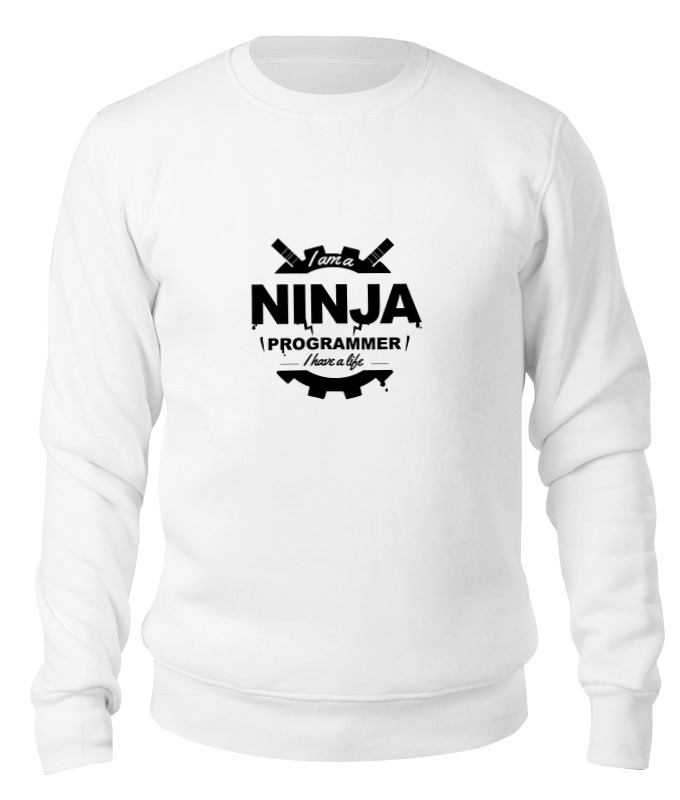 Printio Свитшот унисекс хлопковый Ninja programmer printio детская футболка классическая унисекс ninja programmer