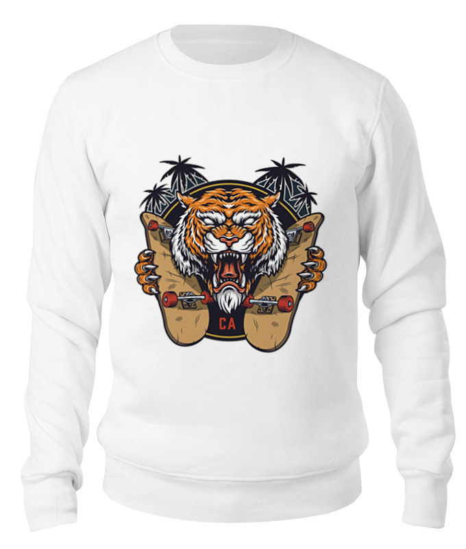 Printio Свитшот унисекс хлопковый Тигр крутой брелок символ года тигр