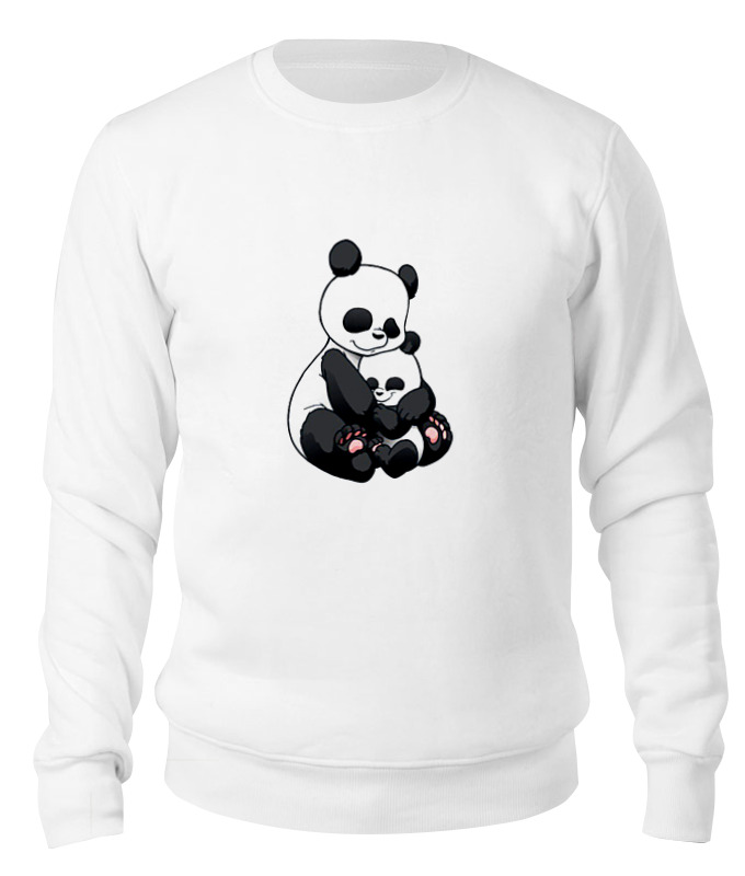 Printio Свитшот унисекс хлопковый Панда с малышом printio лонгслив панда с малышом