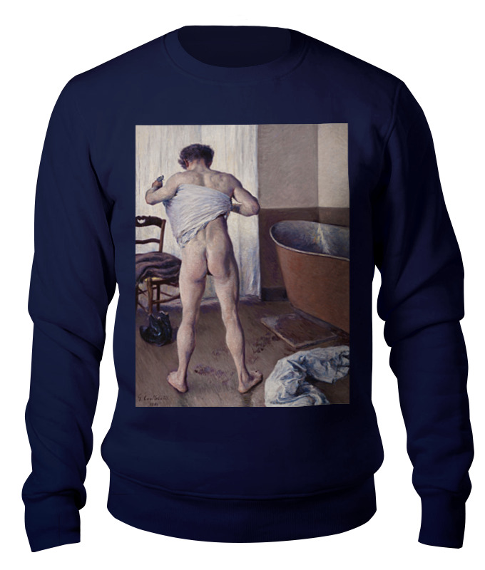 Printio Свитшот унисекс хлопковый Мужчина в ванной (картина кайботта) printio футболка с полной запечаткой женская мужчина в ванной картина кайботта