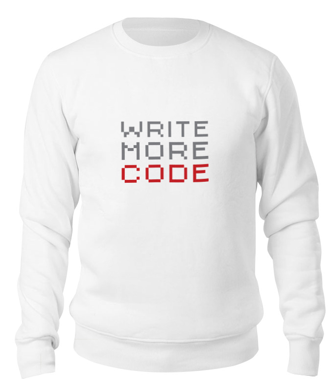 Printio Свитшот унисекс хлопковый Пиши больше кода printio футболка классическая пиши больше кода