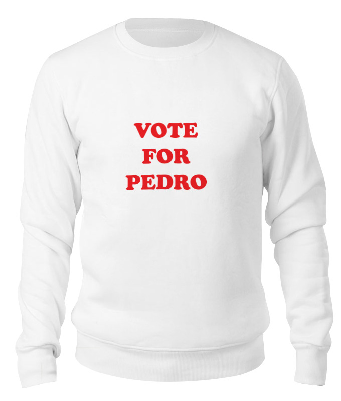 Printio Свитшот унисекс хлопковый Vote for pedro printio сумка наполеон динамит