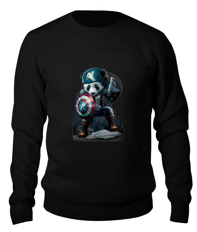 Printio Свитшот унисекс хлопковый Капитан панда