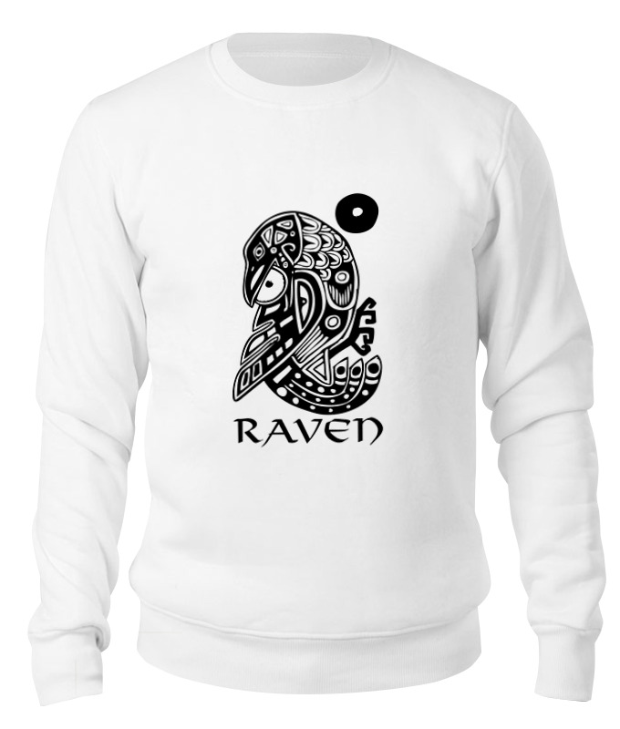 printio свитшот унисекс хлопковый ◈ raven ◈ Printio Свитшот унисекс хлопковый Raven brand