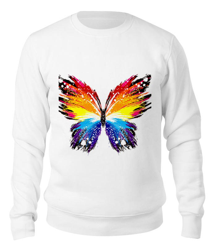 Printio Свитшот унисекс хлопковый бабочка, радуга printio свитшот унисекс хлопковый крылья