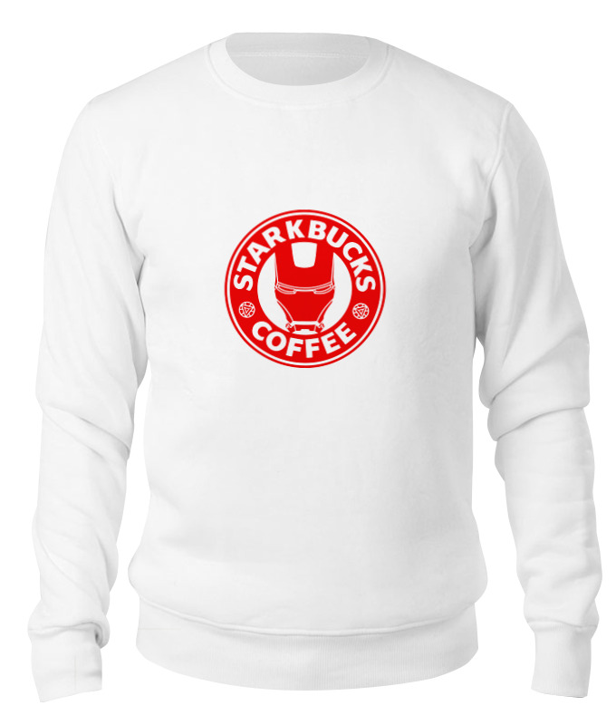 Printio Свитшот унисекс хлопковый Stark bucks coffee (iron man) printio толстовка wearcraft premium унисекс stark bucks coffee iron man