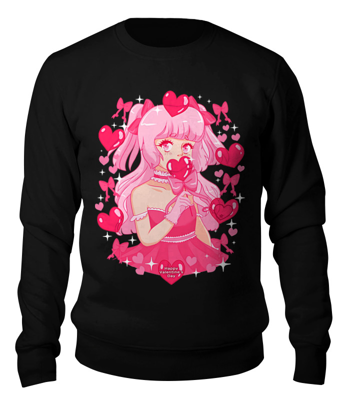 Printio Свитшот унисекс хлопковый Сердечки