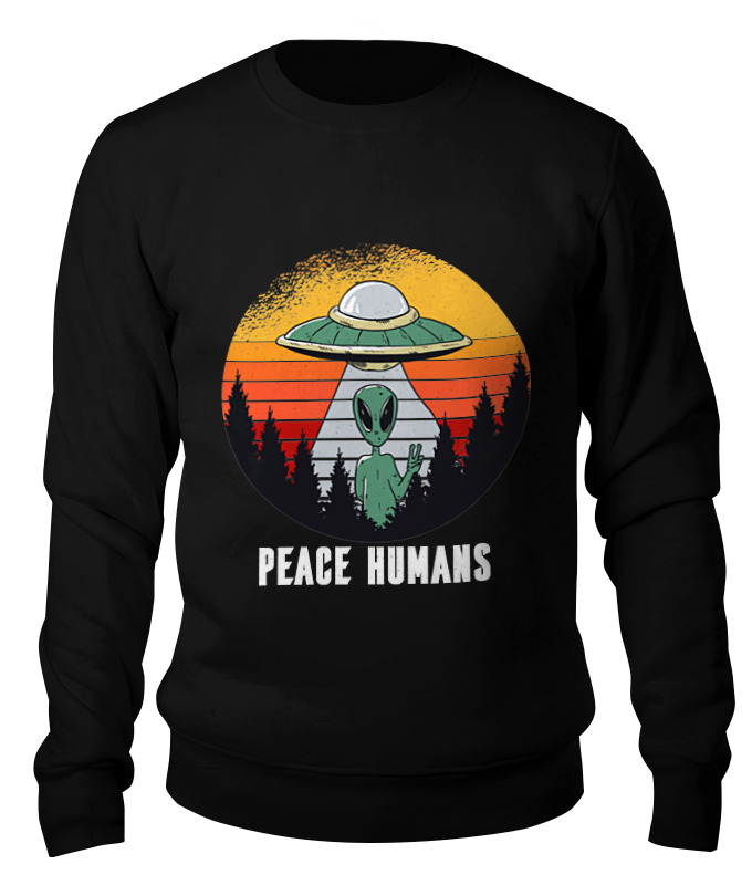 Printio Свитшот унисекс хлопковый Peace humans peace humans