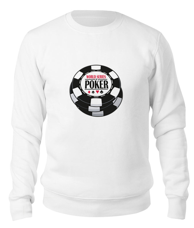 Printio Свитшот унисекс хлопковый Покер (poker) набор из 100 фишек фабрика покера с номиналом для покера в кейсе цвет в ассорт арт cpps100b