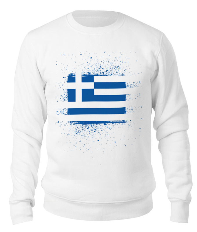 Printio Свитшот унисекс хлопковый Греческий флаг (гранж) printio детская футболка классическая унисекс греческий флаг гранж