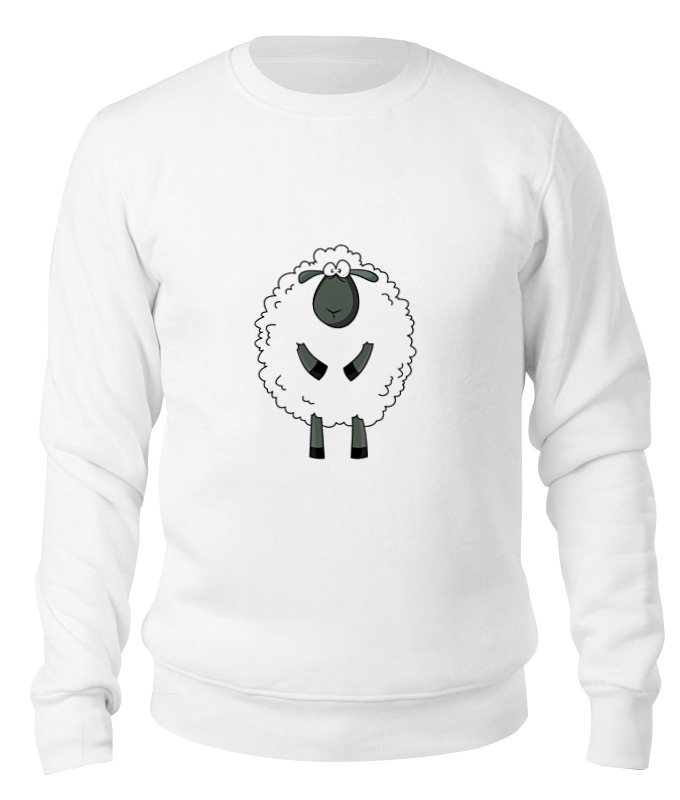 printio свитшот унисекс хлопковый свитшот овечка Printio Свитшот унисекс хлопковый Овечка символ нового 2015 года