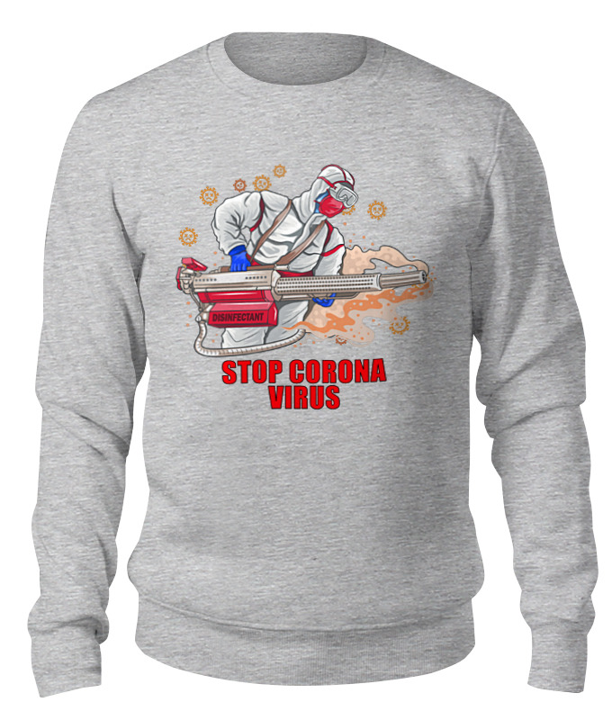 Printio Свитшот унисекс хлопковый Stop coronavirus