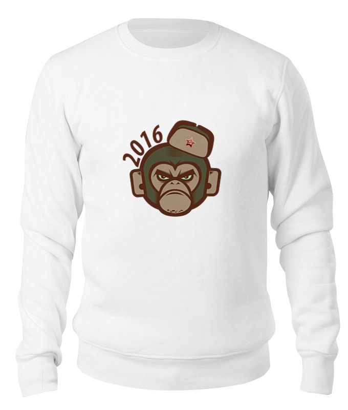 Printio Свитшот унисекс хлопковый Обезьяна - символ нового 2016 года. printio детская футболка классическая унисекс обезьяна символ нового 2016 года