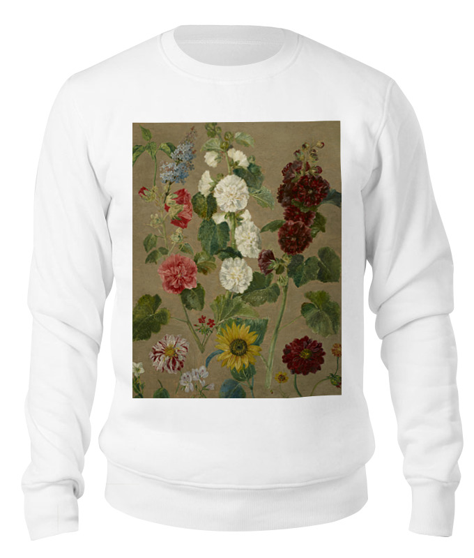 Printio Свитшот унисекс хлопковый Цветы (картина эжена делакруа) printio футболка классическая цветы картина эжена делакруа
