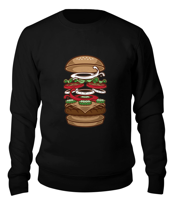 Printio Свитшот унисекс хлопковый Burger/бургер printio свитшот мужской с полной запечаткой burger бургер