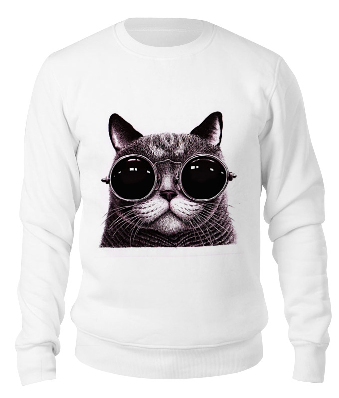 Printio Свитшот унисекс хлопковый Кот в очках printio свитшот унисекс хлопковый кот в очках