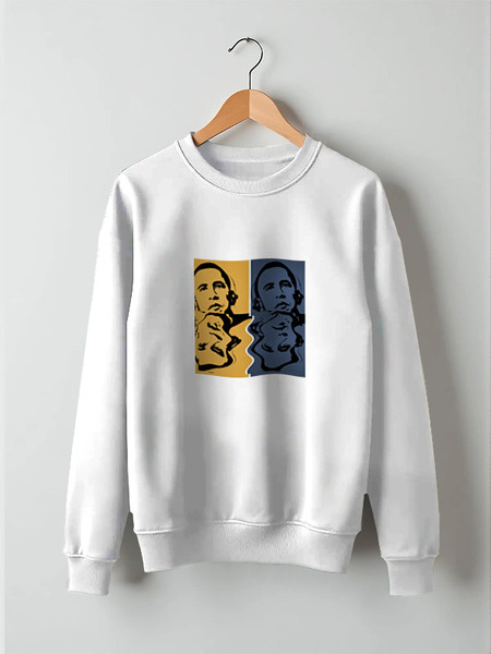 Заказать свитшот в Москве. Свитшот унисекс хлопковый Обама от Vinli.shop  - готовые дизайны и нанесение принтов.