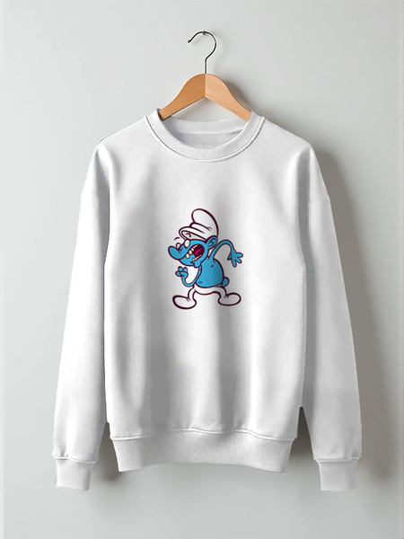 Заказать свитшот в Москве. Свитшот унисекс хлопковый Смурф от trugift - готовые дизайны и нанесение принтов.