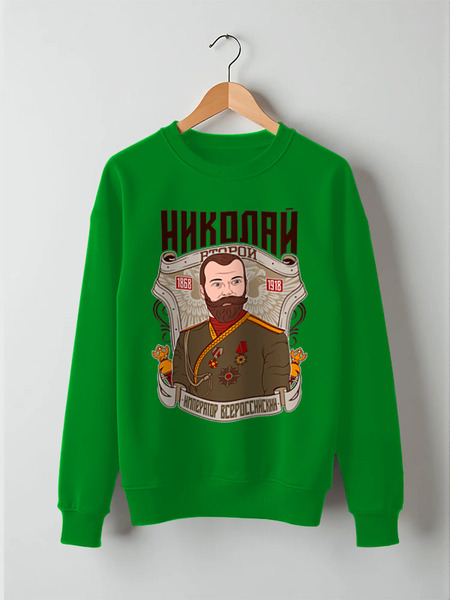 Заказать свитшот в Москве. Свитшот унисекс хлопковый RUSSIAN DESIGN от balden - готовые дизайны и нанесение принтов.