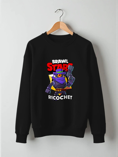 Заказать свитшот в Москве. Свитшот унисекс хлопковый BRAWL STARS RICOCHET от geekbox - готовые дизайны и нанесение принтов.