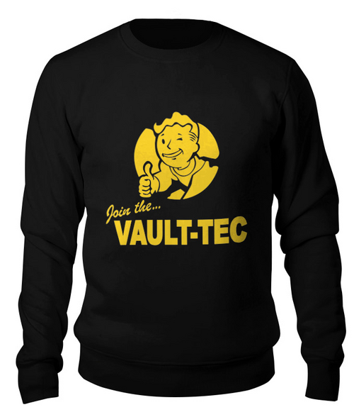 Заказать свитшот в Москве. Свитшот унисекс хлопковый Fallout  Vault-Tec от cherdantcev - готовые дизайны и нанесение принтов.