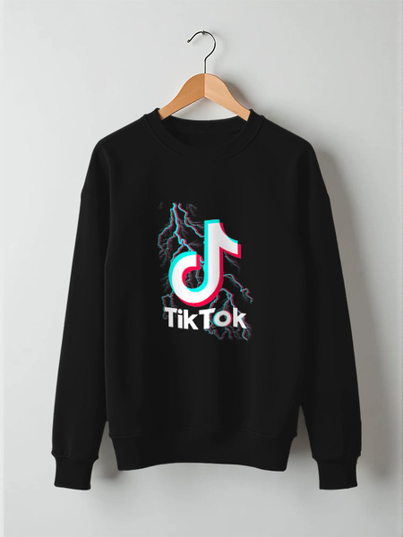 Заказать свитшот в Москве. Свитшот унисекс хлопковый TIK TOK (Tik Tok video) от vista12761@rambler.ru - готовые дизайны и нанесение принтов.