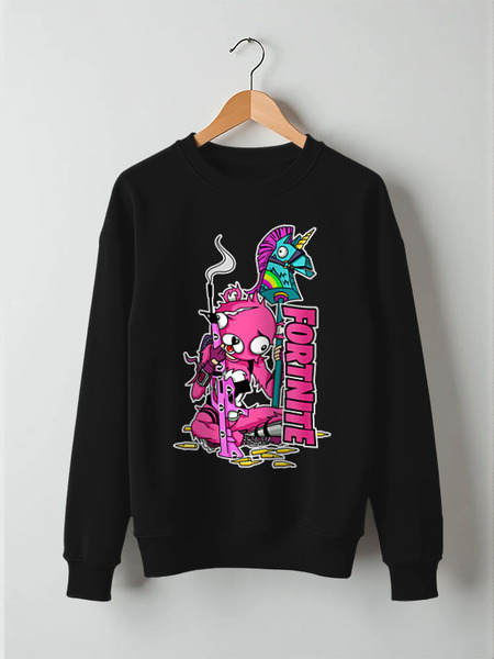 Заказать свитшот в Москве. Свитшот унисекс хлопковый Fortnite, Cuddle Team Leader от geekbox - готовые дизайны и нанесение принтов.