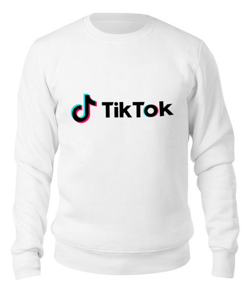 Заказать свитшот в Москве. Свитшот унисекс хлопковый TikTok  от DESIGNER   - готовые дизайны и нанесение принтов.