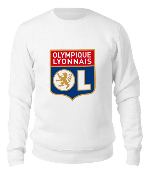 Заказать свитшот в Москве. Свитшот унисекс хлопковый Olympique Lyonnais от THE_NISE  - готовые дизайны и нанесение принтов.