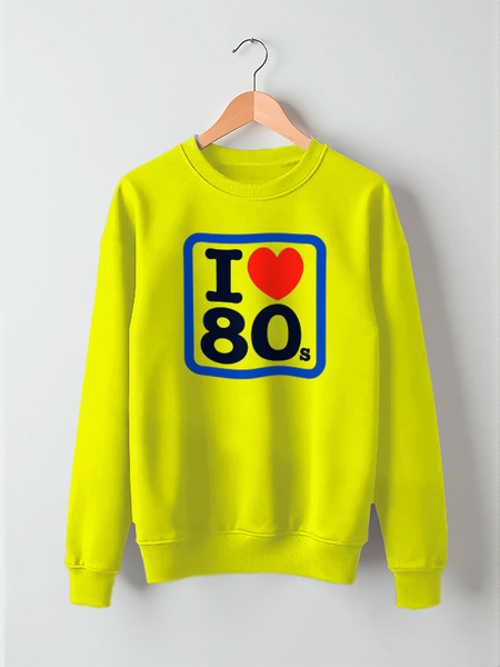 Заказать свитшот в Москве. Свитшот унисекс хлопковый I LOVE 80'S от balden - готовые дизайны и нанесение принтов.