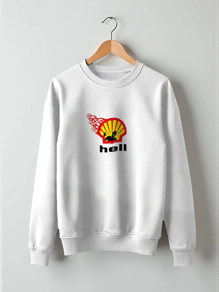 Заказать свитшот в Москве. Свитшот унисекс хлопковый Shell/Hell от Leichenwagen - готовые дизайны и нанесение принтов.
