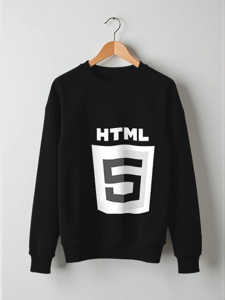 Заказать свитшот в Москве. Свитшот унисекс хлопковый dark html5 от keetekat - готовые дизайны и нанесение принтов.