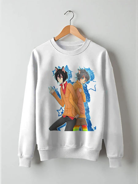 Заказать свитшот в Москве. Свитшот унисекс хлопковый Nyan Cat & Tac Nayn T-shirt от fumi - готовые дизайны и нанесение принтов.