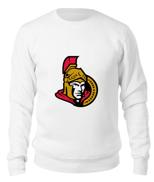 Заказать свитшот в Москве. Свитшот унисекс хлопковый Ottawa Senators от dobryidesign - готовые дизайны и нанесение принтов.