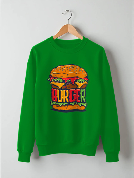 Заказать свитшот в Москве. Свитшот унисекс хлопковый BURGER от balden - готовые дизайны и нанесение принтов.