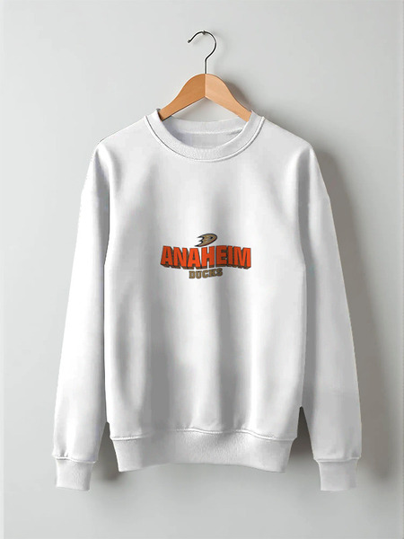 Заказать свитшот в Москве. Свитшот унисекс хлопковый Anaheim Ducks от kspsshop - готовые дизайны и нанесение принтов.
