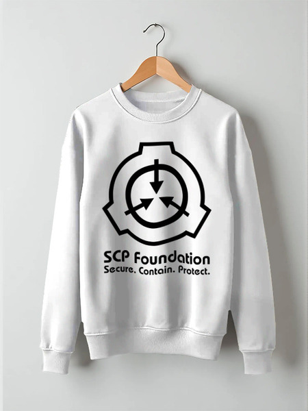 Заказать свитшот в Москве. Свитшот унисекс хлопковый SCP Foundation от geekbox - готовые дизайны и нанесение принтов.