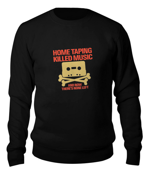 Заказать свитшот в Москве. Свитшот унисекс хлопковый Home Taping Killed Music от Leichenwagen - готовые дизайны и нанесение принтов.