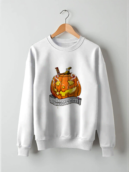Заказать свитшот в Москве. Свитшот унисекс хлопковый Helloween от Антон Величко - готовые дизайны и нанесение принтов.