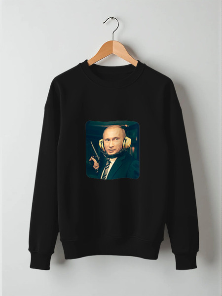 Заказать свитшот в Москве. Свитшот унисекс хлопковый Vladimir Putin  от karbafoss - готовые дизайны и нанесение принтов.