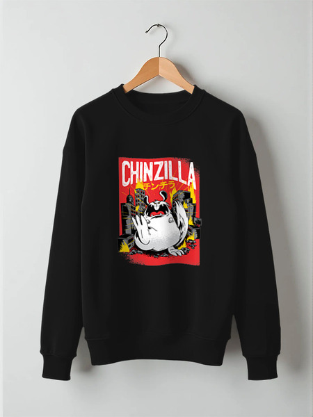 Заказать свитшот в Москве. Свитшот унисекс хлопковый Chinzilla monster от Павел Павел - готовые дизайны и нанесение принтов.