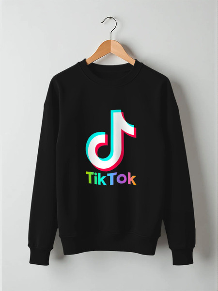 Заказать свитшот в Москве. Свитшот унисекс хлопковый TIK TOK (Tik Tok video) от vista12761@rambler.ru - готовые дизайны и нанесение принтов.