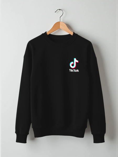 Заказать свитшот в Москве. Свитшот унисекс хлопковый TikTok  от DESIGNER   - готовые дизайны и нанесение принтов.