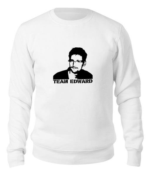 Заказать свитшот в Москве. Свитшот унисекс хлопковый Edward Snowden от Leichenwagen - готовые дизайны и нанесение принтов.