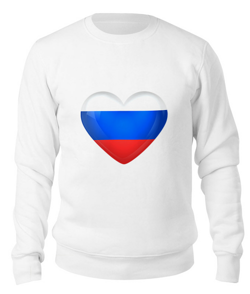 Заказать свитшот в Москве. Свитшот унисекс хлопковый сердце от THE_NISE  - готовые дизайны и нанесение принтов.