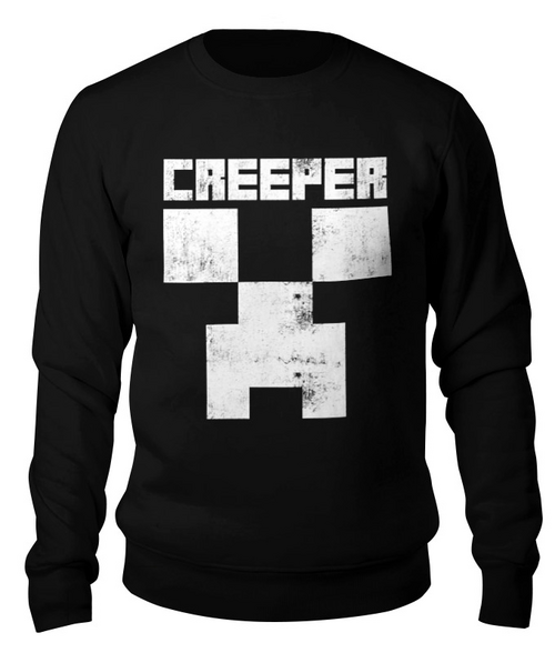Заказать свитшот в Москве. Свитшот унисекс хлопковый MINECRAFT CREEPER от vista12761@rambler.ru - готовые дизайны и нанесение принтов.