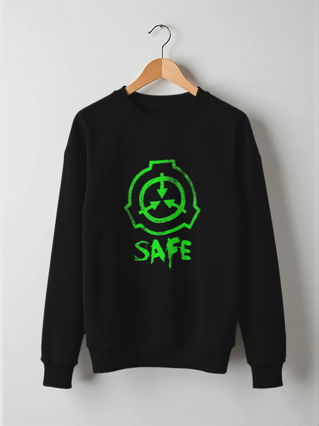 Заказать свитшот в Москве. Свитшот унисекс хлопковый SCP, Safe от geekbox - готовые дизайны и нанесение принтов.
